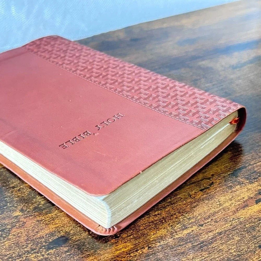 Tyndale NLT New Living Translation Bible Faux Leather Slimline Christian Geo